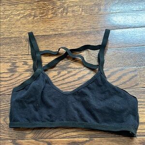 Forever 21 Black Crisscross Back Bra